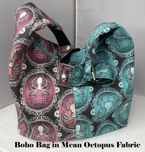 Boho Bag in Mean Octopus Fabric