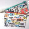 Medium zipper pouch in retro camera fabric