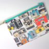 Medium zipper pouch in retro camera fabric